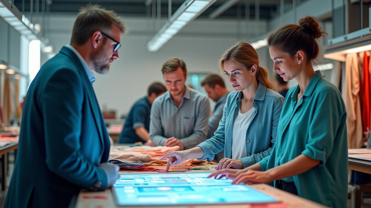 Team of HR experts collaborating in a bright, creative office space